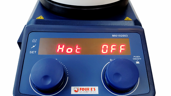 Blue LED Digital Magnetic Hotplate Stirrer Hot Warning