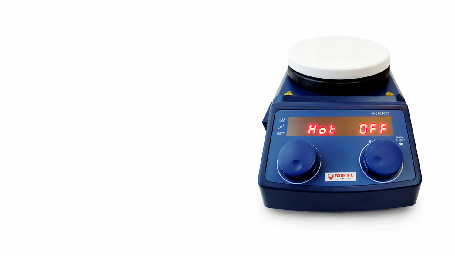 Blue LED Digital Magnetic Hotplate Stirrer Hot Warning Signal
