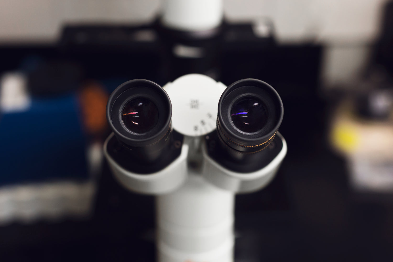 Close-up of Microscope Lenses