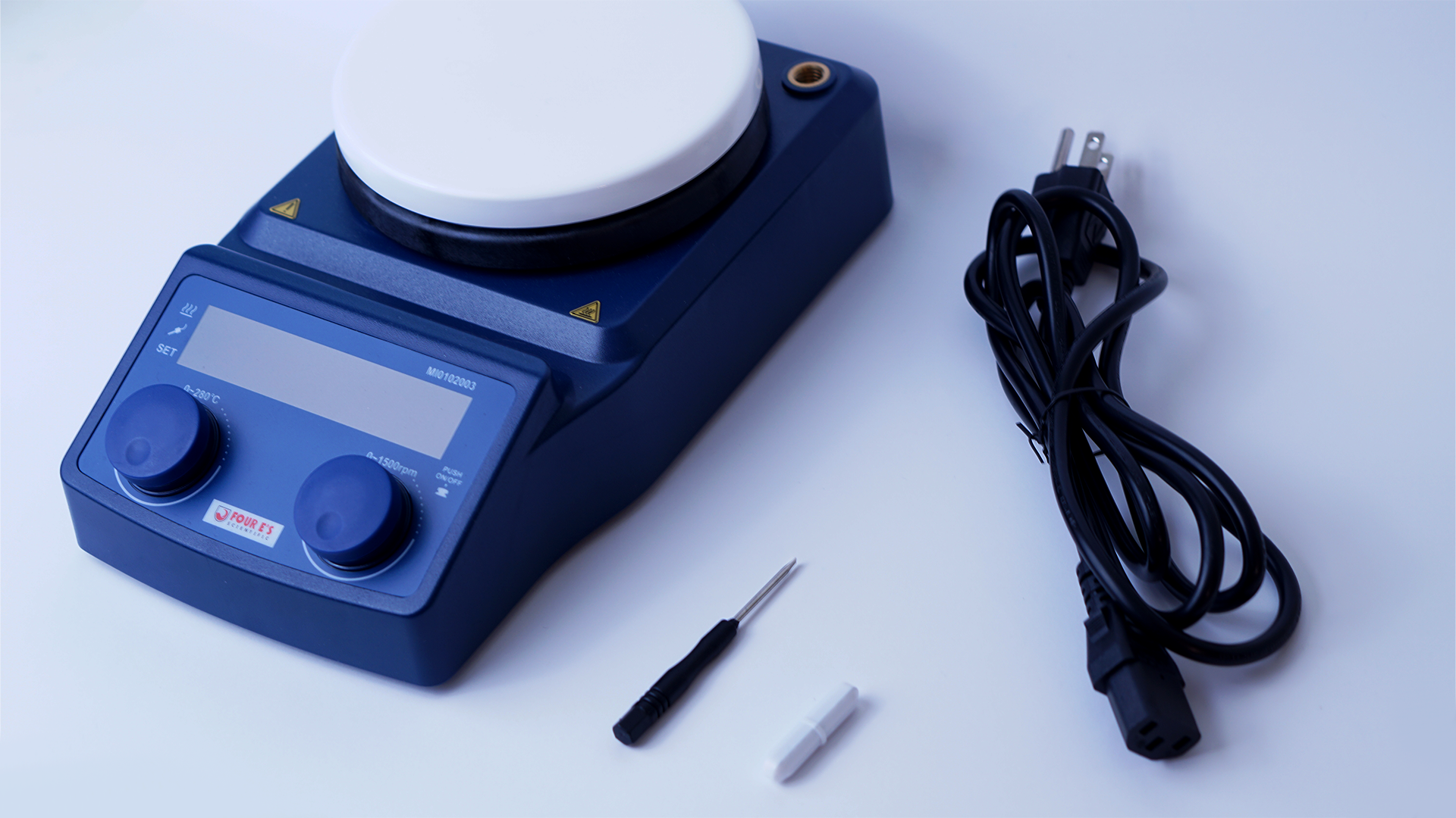Blue LED Digital Magnetic Hotplate Stirrer Package